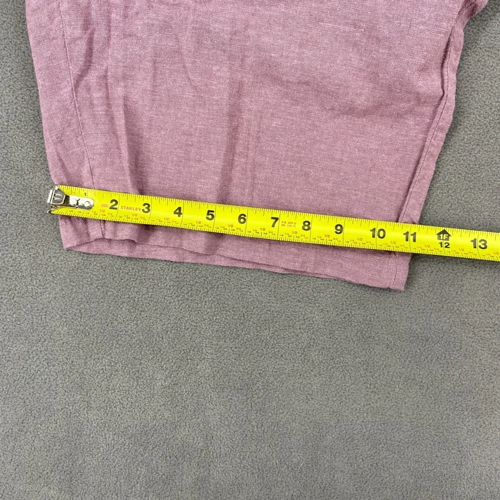 Old Navy Slim Linen Blend Chino Shorts Mens 36‎ Tall Pink Mid Rise Performance